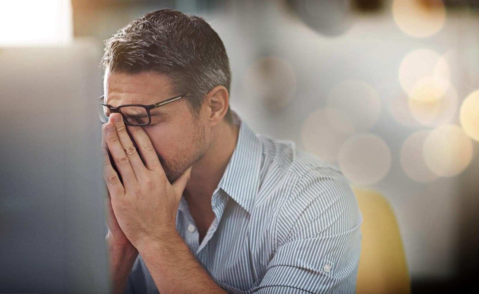 Panicked business owner following cyber attack